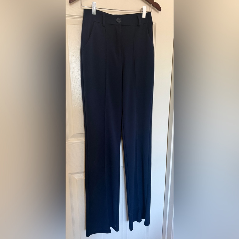 Fashion Nova Navy High Waisted Wide Leg Dress Pants Size M - Picture 2 of 6